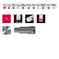 Carotiere cu carbura de tungsten, wolfram, prindere Weldon ¾, adancime de taiere 50.0 mm, RUKO
