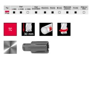Carotiere cu carbura de tungsten, wolfram, prindere Weldon ¾, pentru sine de cale ferata, adancime de taiere 30.0 mm, RUKO