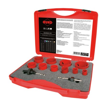 Set de 12 clopote de gaurire, HSS Bi-Metal, Tip "Universal", RUKO