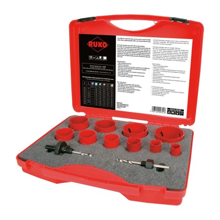 Set de 12 clopote de gaurire, HSS Bi-Metal, Tip "Super", RUKO