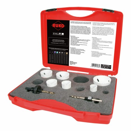 Set de 8 clopote de gaurire, HSS Bi-Metal, Super, Tip EK1, RUKO