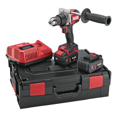 Masina de gaurit, modelul DD2G EC HD/5.0 Set, 0 - 700 / 0 - 2500 rpm, cuplu 158 - 70 Nm, Flex