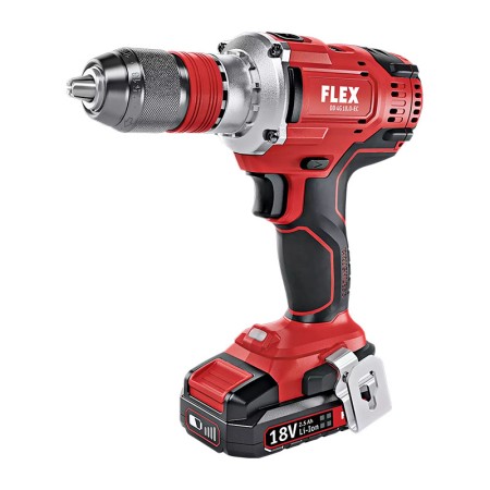 Masina de gaurit, modelul DD4G EC/5.0 Set, 18 V - 5.5 Ah, 0 - 460 / 910 / 2100 / 4200  rpm, cuplu 135 - 64 Nm, Flex