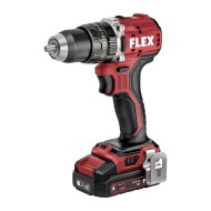 Masina de gaurit compacta cu percutie, modelul PD2G EC LD/2.5 Set, 18 V - 2.5 Ah, 0 - 500 / 1800 rpm, motor fara perii, FLEX