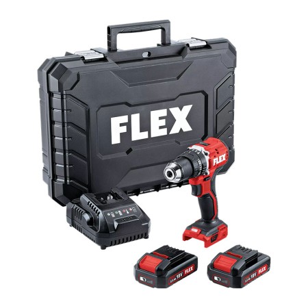 Masina de gaurit compacta cu percutie, modelul PD2G EC LD/2.5 Set, 18 V - 2.5 Ah, 0 - 500 / 1800 rpm, motor fara perii, FLEX