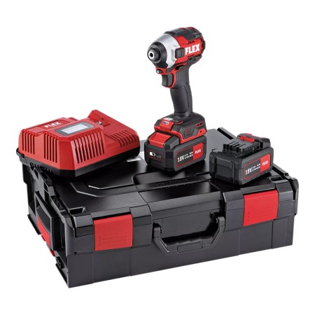 Masina de insurubat cu impact, modelul ID 1/4" EC HD/5.0 Set, 18 V - 5.0 Ah, 0 - 3700 rpm, 0 - 4200 rata de impact, Flex