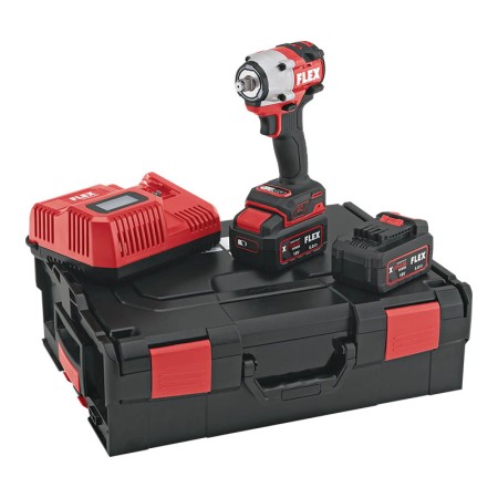 Masina de insurubat cu impact, compacta, modelul IW 1/2" 400 EC/5.0 Set, 18 V - 5.0 Ah, 0 - 3750 rata de impact, Flex