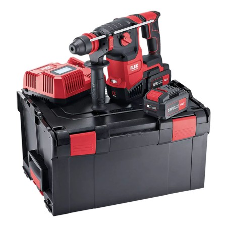 Ciocan rotopercutor compact, modelul CHE 2-26 EC/5.0 Set, SDS Plus, energie de impact 2.6 J, motor fara perii, Flex