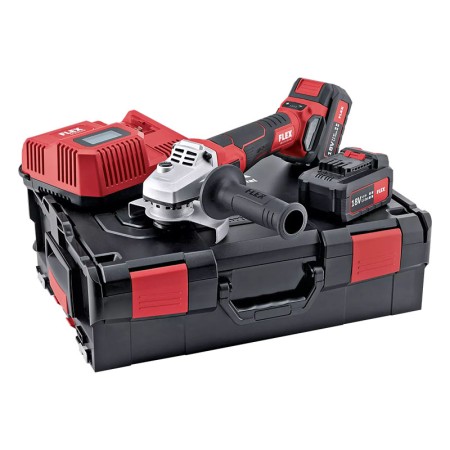 Polizor unghiular, modelul LBE125 EC/5.0 Set, Ø disc 125 mm, 18 V - 5.0 Ah, motor fara perii, FLEX