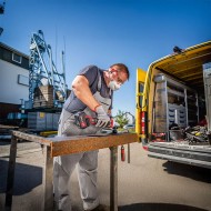 Polizor unghiular, modelul LBE125 EC/5.0 Set, Ø disc 125 mm, 18 V - 5.0 Ah, motor fara perii, FLEX