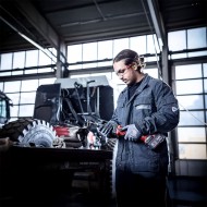 Polizor axial modelul DGE 25 EC C, Ø max disc de slefuire 50 mm, motor fara perii, FLEX