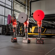 Masina de lustruit pentru burete rosu, modelul PE 150 EC C, Ø disc 150 mm, 550 - 1800 rpm, FLEX