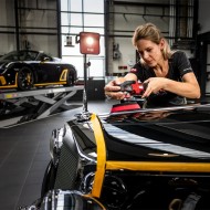 Masina de lustruit pentru burete rosu, modelul PE 150 EC C, Ø disc 150 mm, 550 - 1800 rpm, FLEX