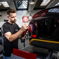 Masina de lustruit pentru burete violet, modelul XCE 8 150 EC/Set, Ø disc 150 mm, 225 - 700 rpm, FLEX