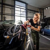 Masina de lustruit pentru burete violet, modelul XCE 8 150 EC/Set, Ø disc 150 mm, 225 - 700 rpm, FLEX