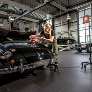 Masina de lustruit pentru burete violet, modelul XCE 8 150 EC/Set, Ø disc 150 mm, 225 - 700 rpm, FLEX