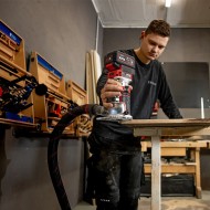 Freza de contur modelul CER EC/5.0 Set, adancime de frezare 50 mm, acumulator 18 V - 2.0 Ah, FLEX