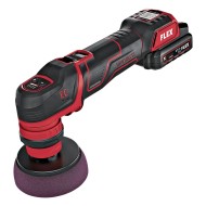 Masina de lustruit modelul PXE 80 EC/2.5Set, 18 V - 2.5 Ah, miscare orbitala aleatorie de 3 si 12 mm, Ø disc 80 mm, FLEX