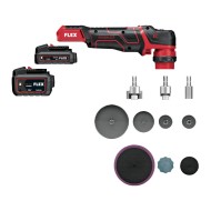 Masina de lustruit modelul PXE 80 EC/2.5Set, 18 V - 2.5 Ah, miscare orbitala aleatorie de 3 si 12 mm, Ø disc 80 mm, FLEX