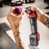 Masina de lustruit modelul PXE 80 EC/2.5Set, 18 V - 2.5 Ah, miscare orbitala aleatorie de 3 si 12 mm, Ø disc 80 mm, FLEX