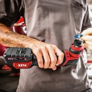 Masina de lustruit modelul PXE 80 EC/2.5Set, 18 V - 2.5 Ah, miscare orbitala aleatorie de 3 si 12 mm, Ø disc 80 mm, FLEX