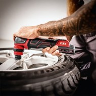 Masina de lustruit modelul PXE 80 EC/2.5Set, 18 V - 2.5 Ah, miscare orbitala aleatorie de 3 si 12 mm, Ø disc 80 mm, FLEX