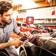 Masina de lustruit modelul PXE 80 EC C, miscare orbitala aleatorie de 3 si 12 mm, Ø disc 80 mm, FLEX