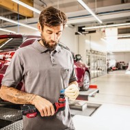 Masina de lustruit modelul PXE 80 EC C, miscare orbitala aleatorie de 3 si 12 mm, Ø disc 80 mm, FLEX