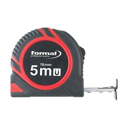 Ruleta de buzunar cu banda din otel de arc, cu magnet, lungime banda 5m, latime banda 19 mm, Format