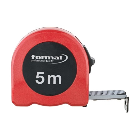 Ruleta de buzunar cu carcasa din aluminiu, lungime banda 5 m, latime banda 25 mm, Format