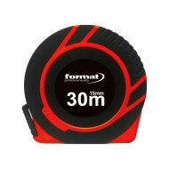 Ruleta cu banda lunga si carcasa inchisa din plastic extrem de rezistent, lungime 30 m, latime banda 15 mm, Format