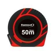 Ruleta cu banda lunga si carcasa inchisa din plastic extrem de rezistent, lungime 50 m, latime banda 15 mm, Format