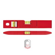 Nivela magnetica, din plastic, pentru electricieni, lungime 25 cm, sectiune 43 x 22 mm, precizie de masurare 1 mm/m, Format