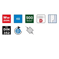 Tarozi de masina, universali, scurti, HSS-G, pentru gaurire strapunsa si infundata, filet Whitworth BSW, ≈ DIN 352, VOLKEL