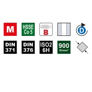 Seturi TwinBox - tarod HSS-E standard + burghiu, filetare dreapta, Forma B, VOLKEL