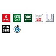 Tarod de masina universal, HSSE Co5, forma C - 35 grade RSP, GSP, DIN 5156, VOLKEL