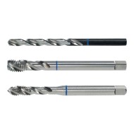 Set TwinBox, tarod HSS-E, C 39 RSP, banda albastra + burghiu, DIN 371-376, VOLKEL