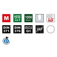 Set de tarozi, VAP, banda alba, filet metric - forma C 39 grade RSP, Volkel