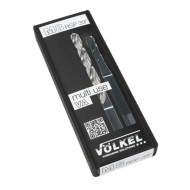 Set TwinBox, tarod HSS-E VAP, banda alba + burghiu, forma C 39 RSP, DIN 371-376, VOLKEL