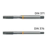 Set 7 tarozi HSS-E, banda portocalie, pentru gauri strapunse si infundate, filet metric - forma C, Volkel