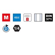 Set tarozi bit Hex Drive HSS-E, forma B, prindere HEX 1/4, pentru gauri strapunse, Volkel