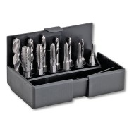 Set de 6 tarozi bit inch "HexTap S", HSS-G + burghiu + cap prindere, caseta din plastic, VOLKEL
