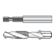 Set de capete combinate burghiu-tarod, HSS-G TiN, filet metric, pentru gauri strapunse, set 6 + 1 piese, Volkel