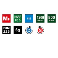 Filiere forma B, directie filetare pe stanga / dreapta, filet metric fin ISO DIN 13, DIN 223, DIN EN 22568, Volkel