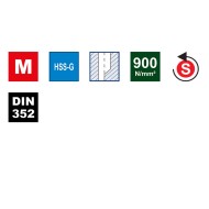 Trusa pentru filetare cu tarozi de mana, HSS-G, set 23 piese, directie filetare stanga, gaurire strapunsa si infundata, Volkel