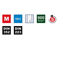 Trusa filetare cu tarozi de mana si filiere, HSS-G, 43 piese, filet pe stanga, gaurire strapunsa si infundata, Volkel