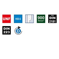 Trusa filetare cu tarozi de mana si filiere, HSS-G, filet UNF pe dreapta, 35 piese, gaurire strapunsa si infundata, Volkel