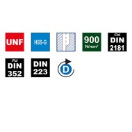 Trusa filetare cu tarozi de mana si filiere, HSS-G, filet UNC / UNF pe dreapta, 56 piese, gaurire strapunsa si infundata, Volkel