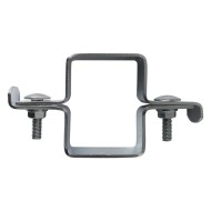 Brida zincata electrostatic / RAL 6005 (verde muschi) de fixare traseu pentru stalpi rectangulari de 60 x 40 mm, Rocast