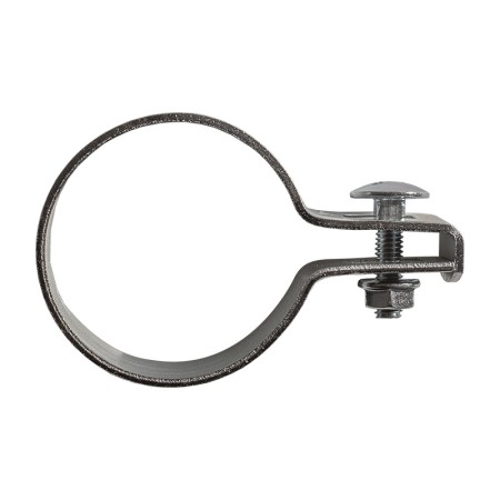 Brida zincata / RAL 6005 (verde muschi) fixare capat pentru stalpi rotunzi de Ø 48.3 mm / Ø 1 1/2 inch, banda 20 x 2 mm, Rocast